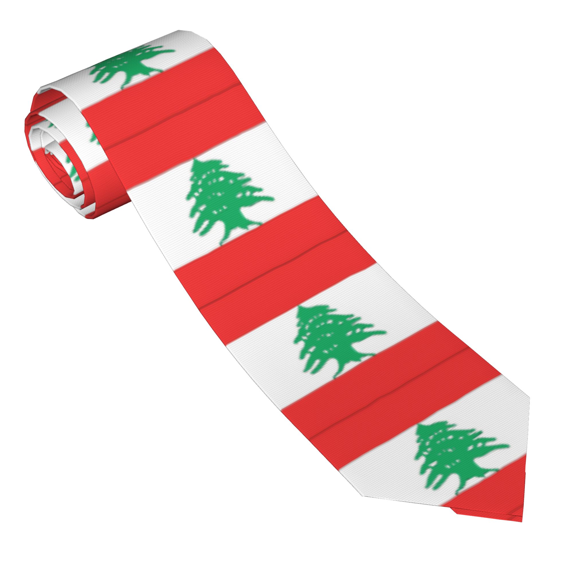 Men Accessories Lebanon - レバノン国旗ネクタイ結婚式のネクタイ男性エレガントなネクタイアクセサリー素晴らしい品質のデザイン襟ネクタイ