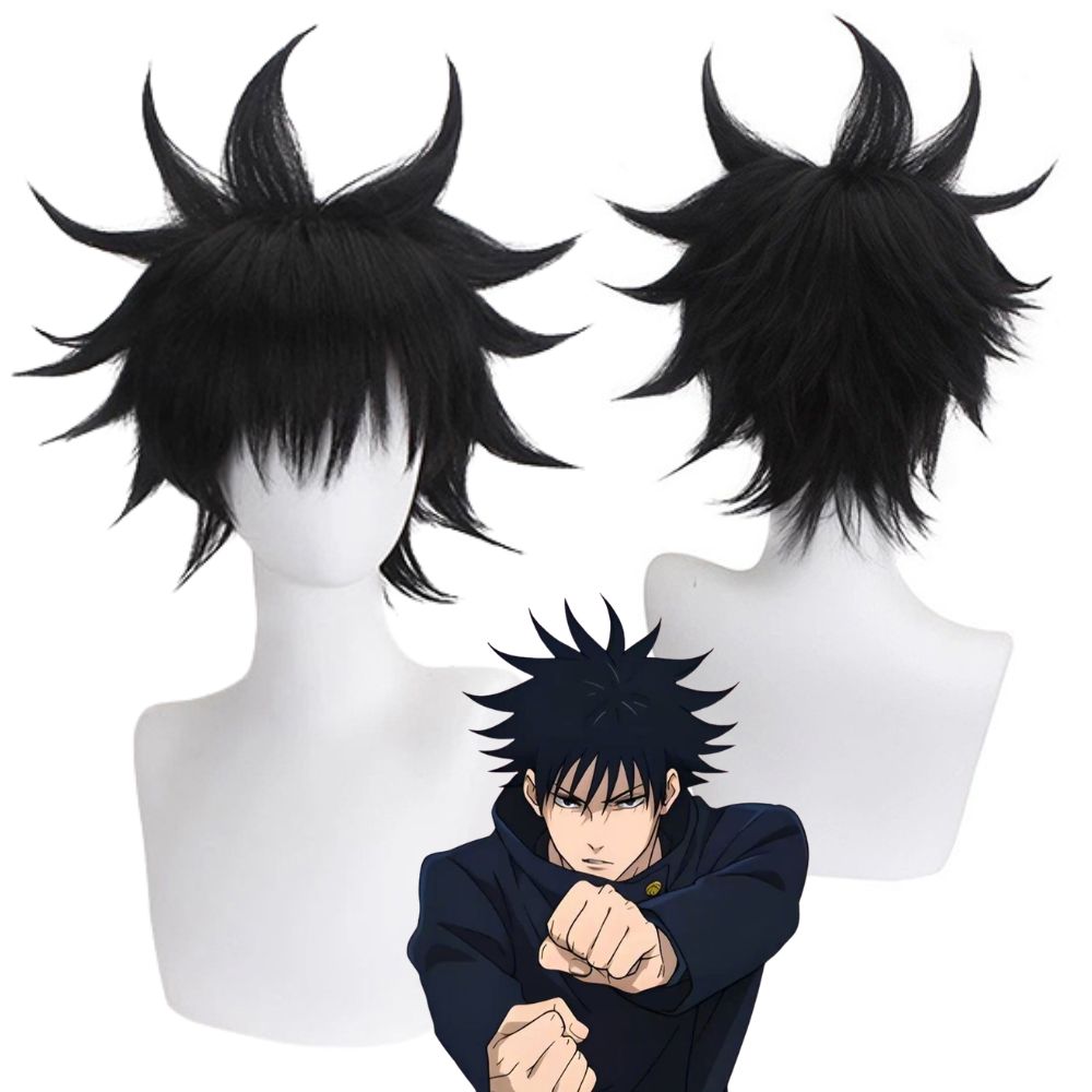 Quality Men'S Accessories - アニメ JJK 伏黒恵コスプレウィッグ合成ショートストレートウィッグ男性女性のための高品質かつらハロウィンパーティーアクセサリー