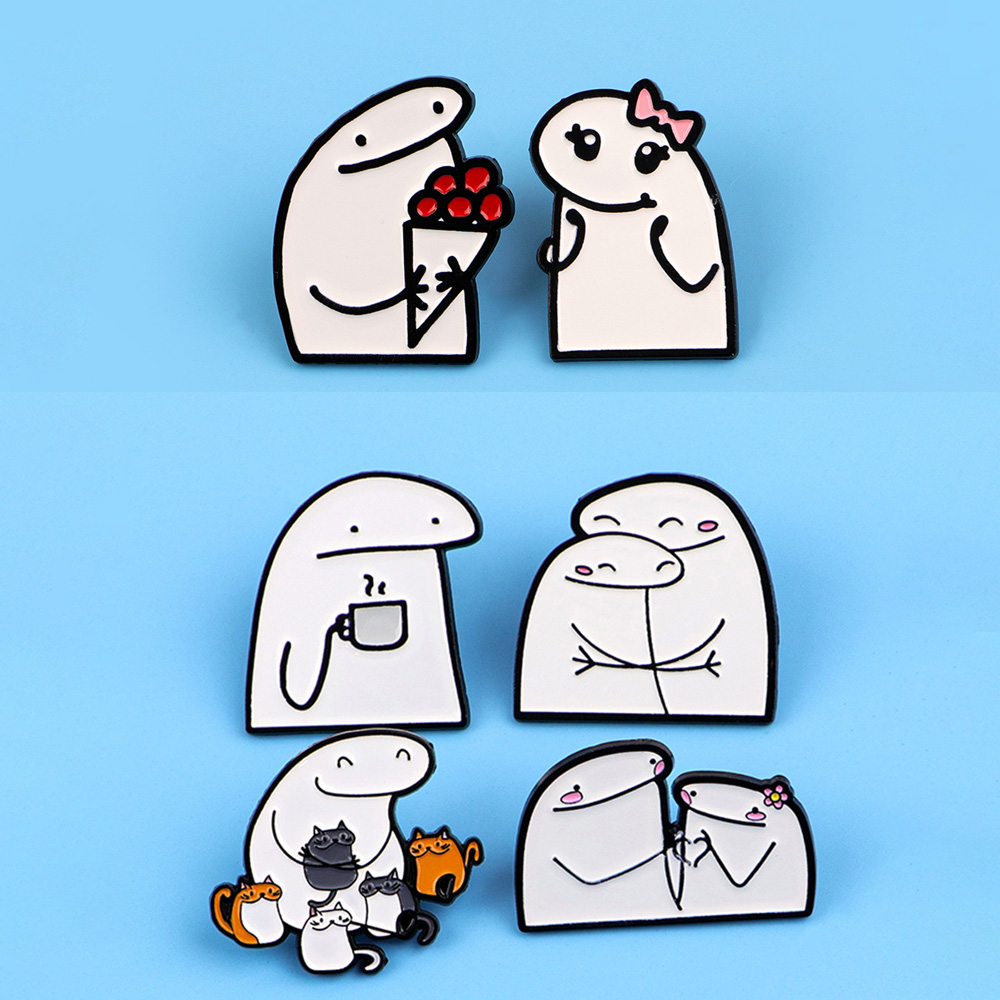 Men Accessories Drawing - 漫画のスティックフィギュア描画ラペルピンバックパック用男性女性ブローチ服用かわいいエナメルピンバッジジュエリーアクセサリー