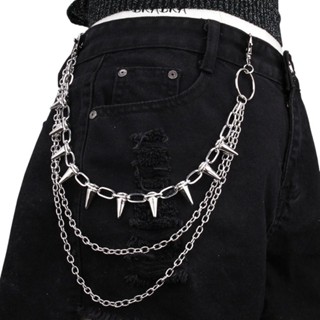 Men Accessories Chain - ユニセックス ヒップホップ パンクロック メタル ウエストチェーン パンツキーリング
