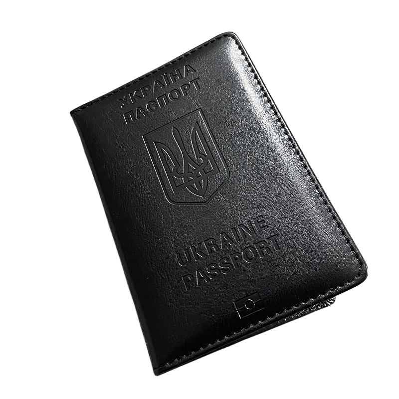 Men'S Accessories Case - ウクライナパスポートホルダー男性黒 Pu レザーカバーパスポート旅行財布ケース Passaporte Viagem