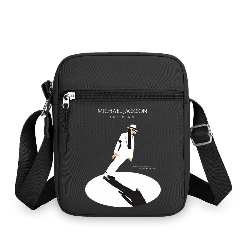 Men'S Accessories Fashion - 男性女性アニメ電話収納ポーチ MJ カジュアルアクセサリーハンドバッグマイケル・ジャクソンファッションクリエイティブクロスボディバッグ誕生日プレゼント