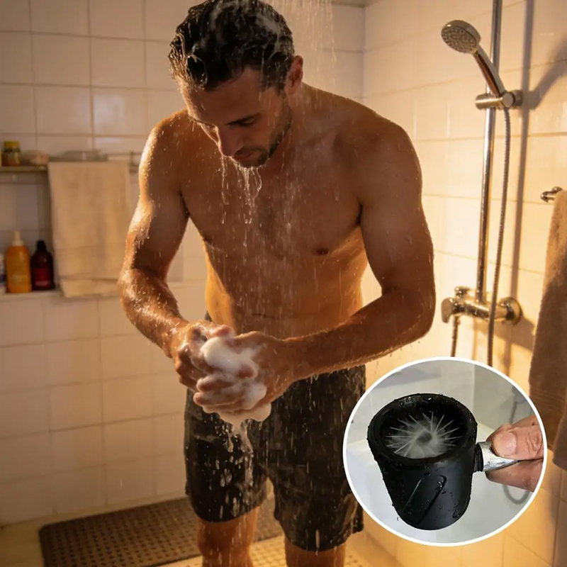 Men Accessories For Hand - 高圧ハンドヘルドシャワーヘッド、男性用洗浄スパイラルノズル、3Dプリントされたバスルームアクセサリー、ペット足洗いツール