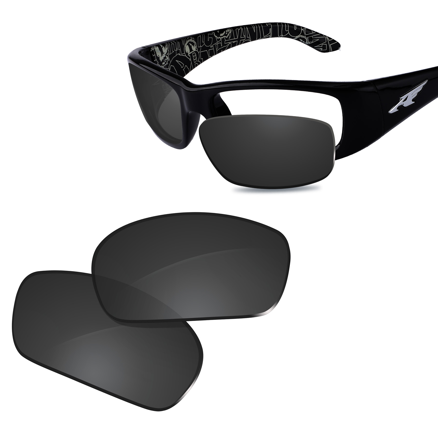 Men Accessories Drawing - Glintbay-サングラス用偏光交換レンズ、arnette用交換レンズクイックドロー4178、複数の色、新しいパフォーマンス