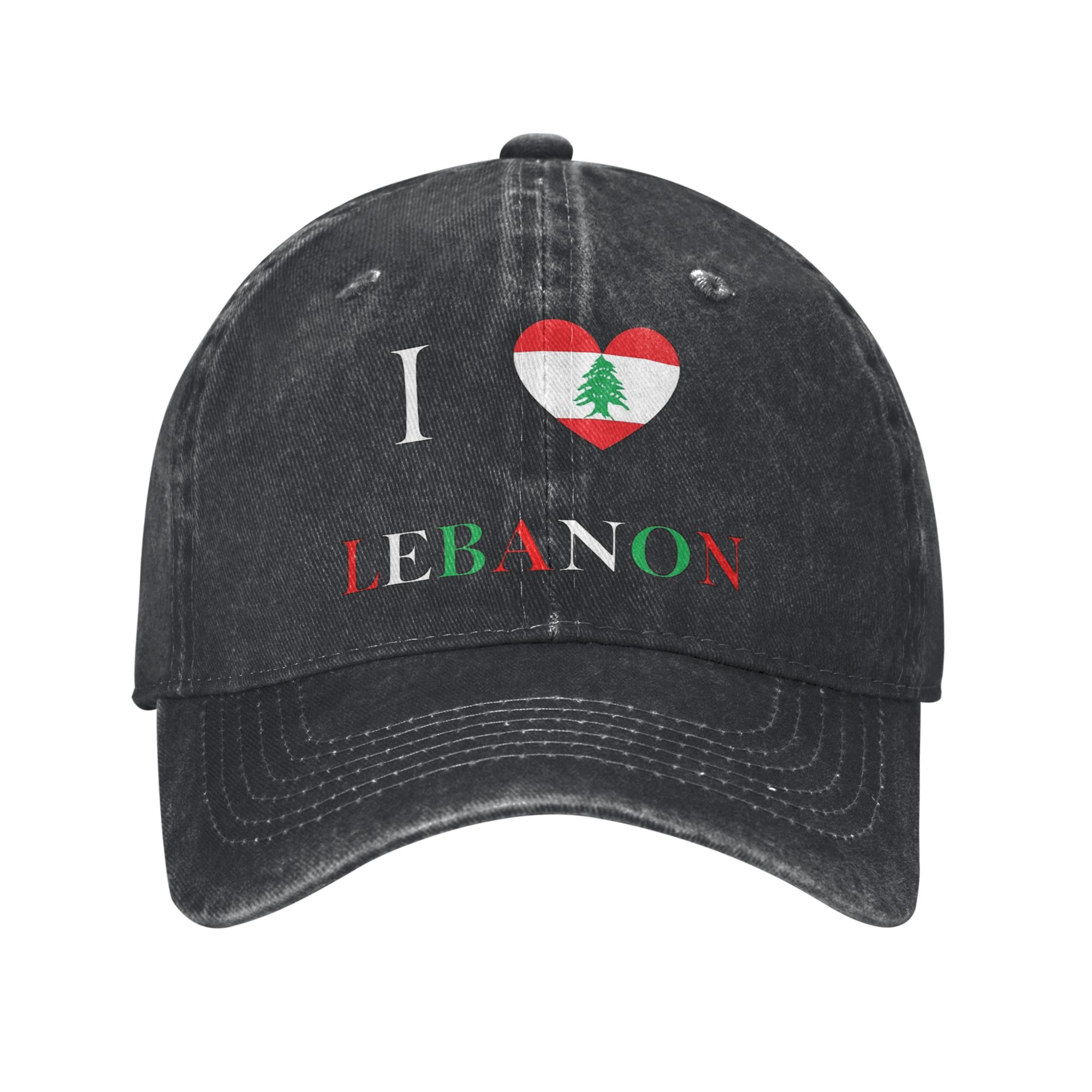 Men Accessories Lebanon - レバノン国旗ハートトラック運転手帽子アクセサリー男性女性野球帽カジュアル帽子キャップ調節可能な