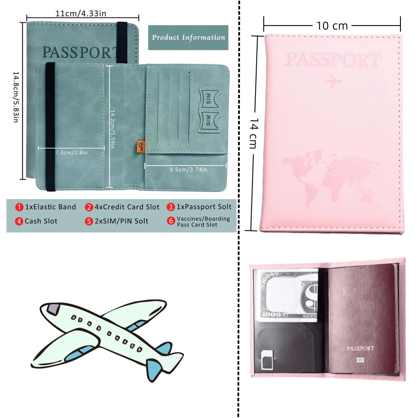 Men'S Accessories Case - ヴィンテージ RFID パスポートカバー 女性＆男性用 - 多機能