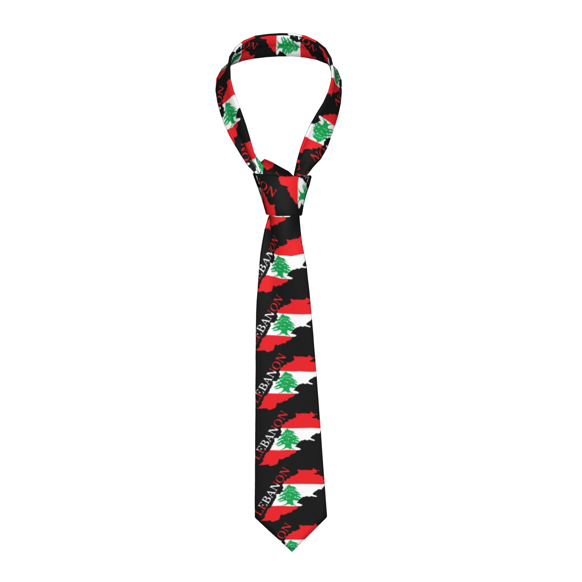 Men Accessories Lebanon - レバノン国旗マップネクタイコスプレパーティーネクタイ男性女性エレガントなネクタイアクセサリー素晴らしい品質グラフィック襟ネクタイ