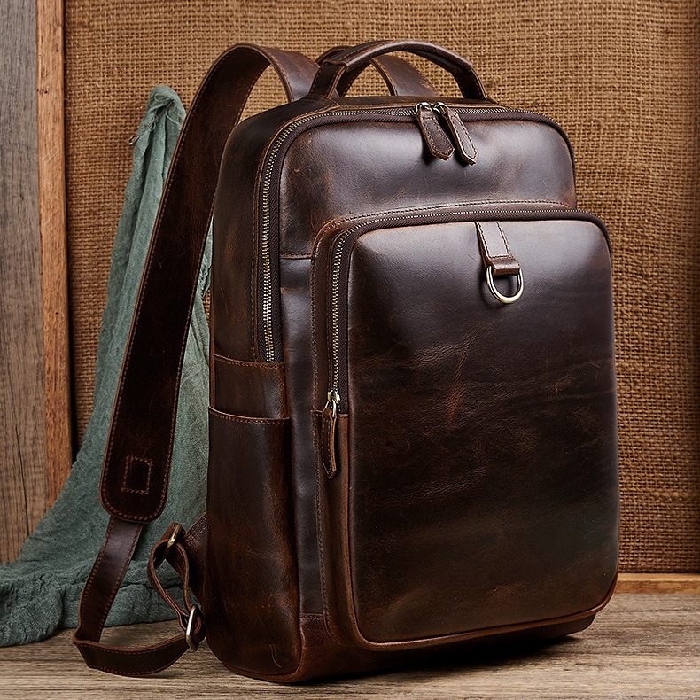 メンズ トップグレイン ワックスドレザー ラップトップ バッ - Men'S Accessories Backpack のレビューと価格