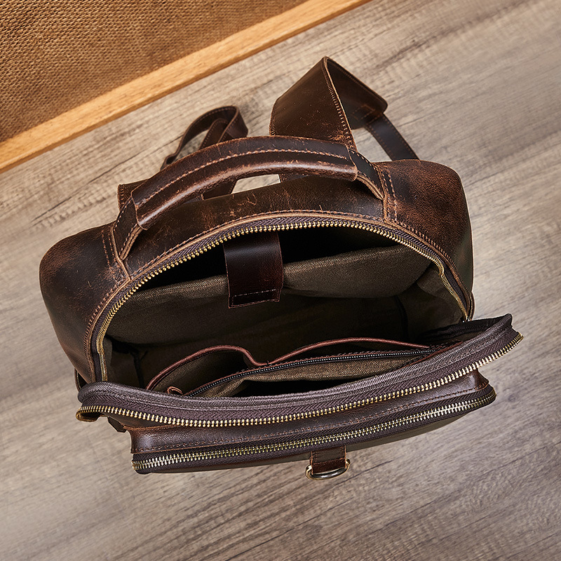 メンズ トップグレイン ワックスドレザー ラップトップ バッ - Men'S Accessories Backpack のレビューと価格