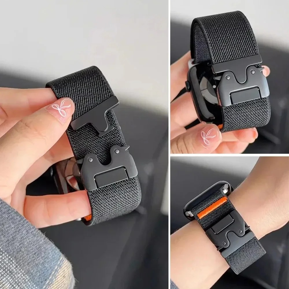 伸縮性のあるナイロンパラシュートバックルバンド Apple  - Men Accessories Website のレビューと価格
