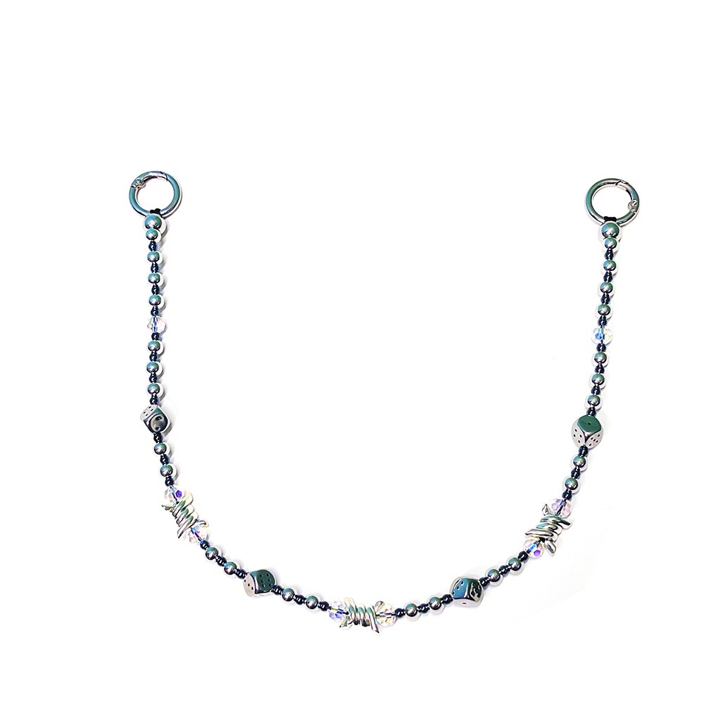 HERLOOK クールパンクダイスメタルビーズバッグチェーン - Men Accessories Chain のレビューと価格