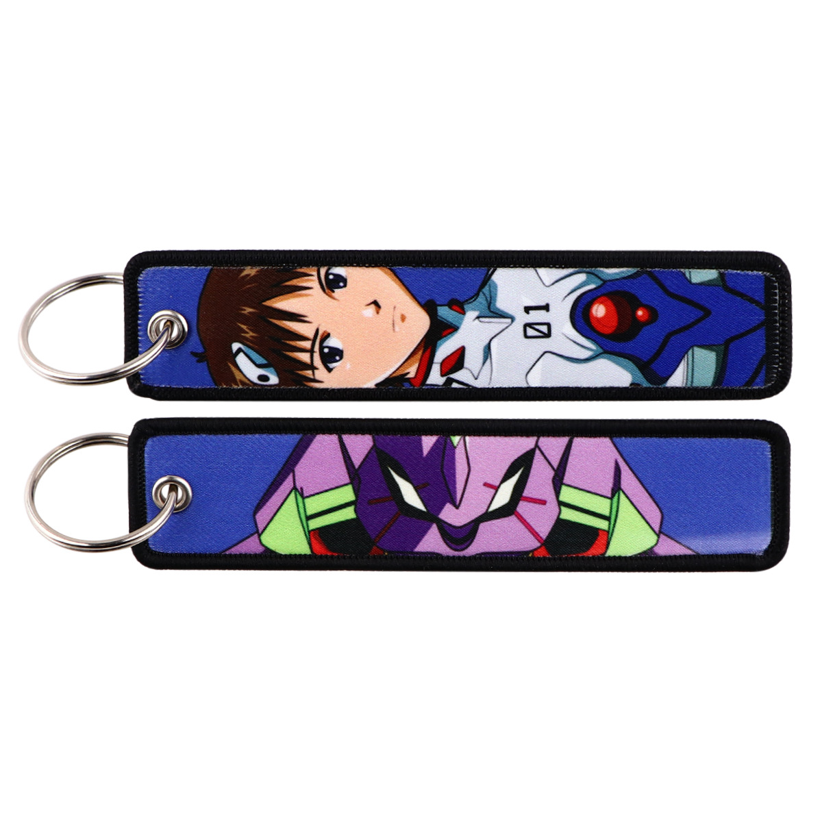 アニメ EVA 刺繍キーフォブクールキータグキーホルダー女性 - Men Accessories Gift Set のレビューと価格