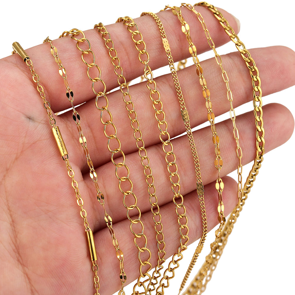 2メートルステンレス鋼リップNKロングクロスチェーン、ジュエ - Men Accessories Chain のレビューと価格