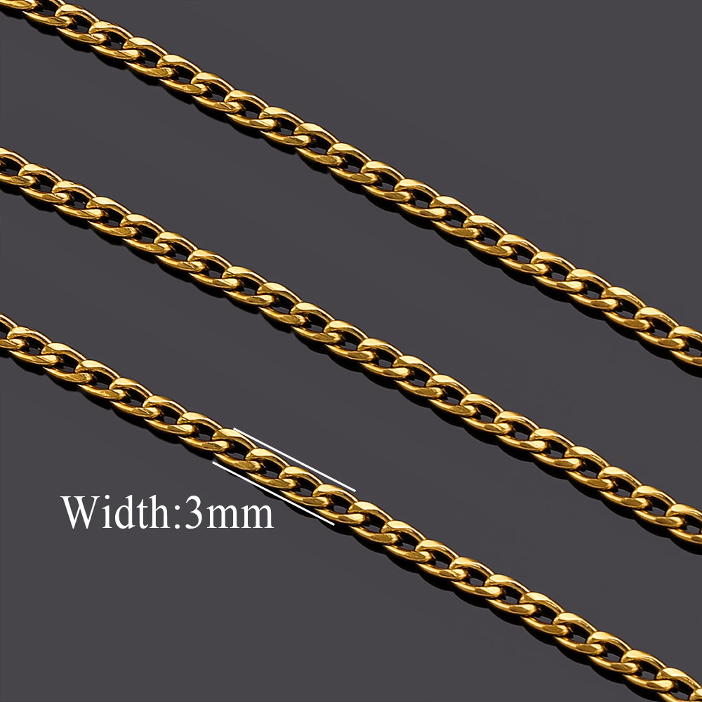 2メートルステンレス鋼リップNKロングクロスチェーン、ジュエ - Men Accessories Chain のレビューと価格