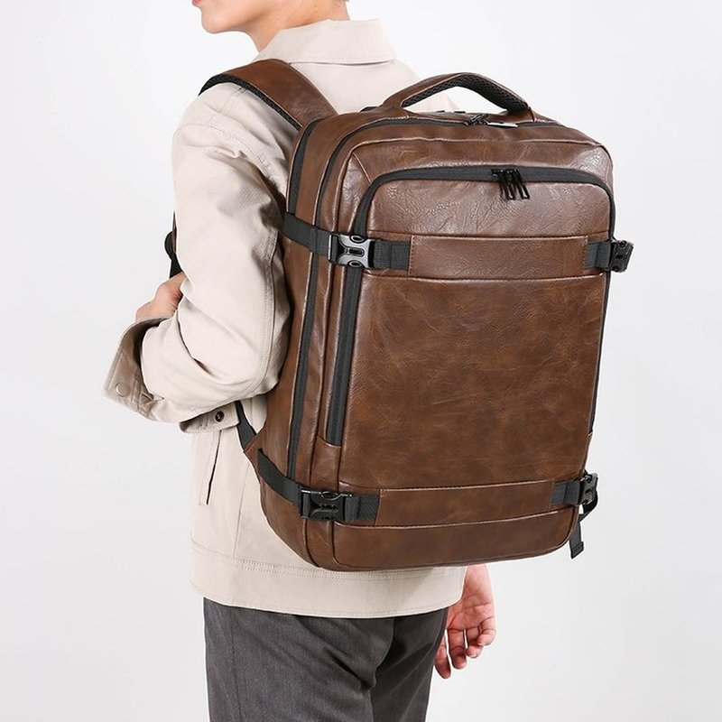2027 新しい男性バックパック PU レザーバッグパック大 - Men'S Accessories Backpack のレビューと価格