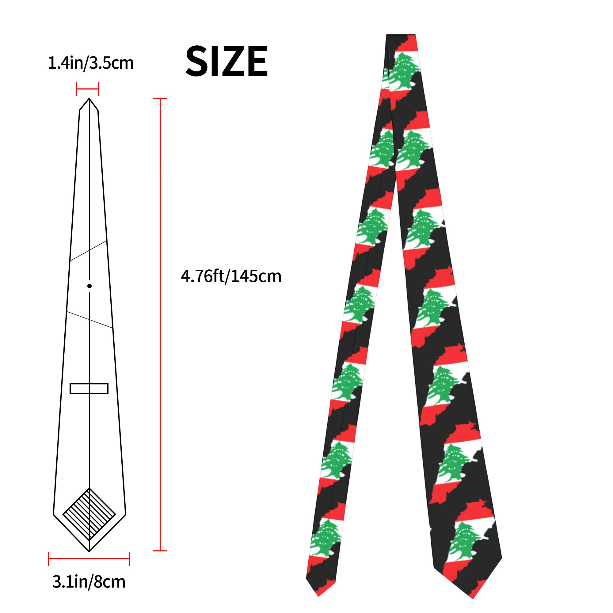 レバノン国旗マップネクタイカスタム DIY ネクタイエレガン - Men Accessories Lebanon のレビューと価格