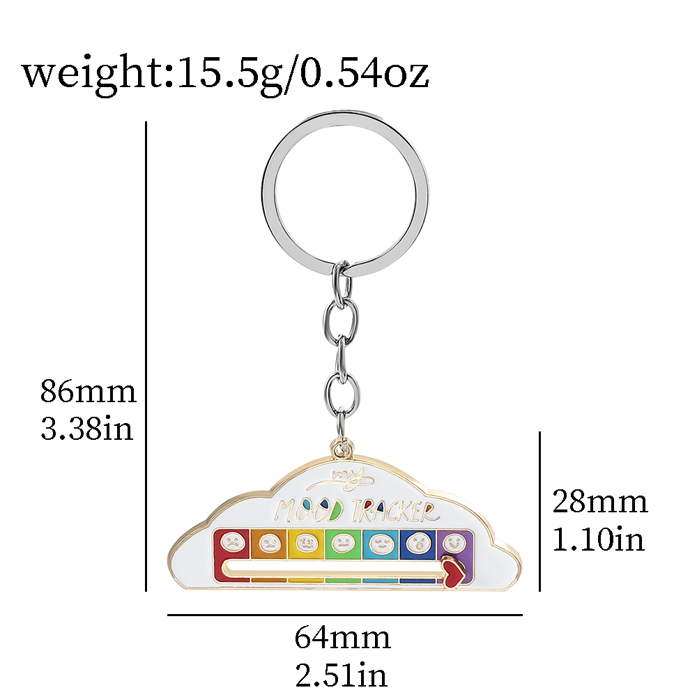 雲の形のキーホルダー スライド式インタラクティブな気分表現  - Men Accessories Chain のレビューと価格