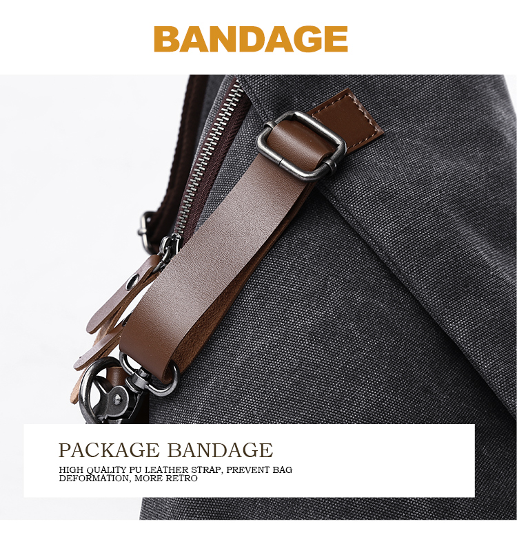 MTE ELAN 大容量レトロキャンバススリングバッグ男性革 - Men'S Accessories Backpack のレビューと価格