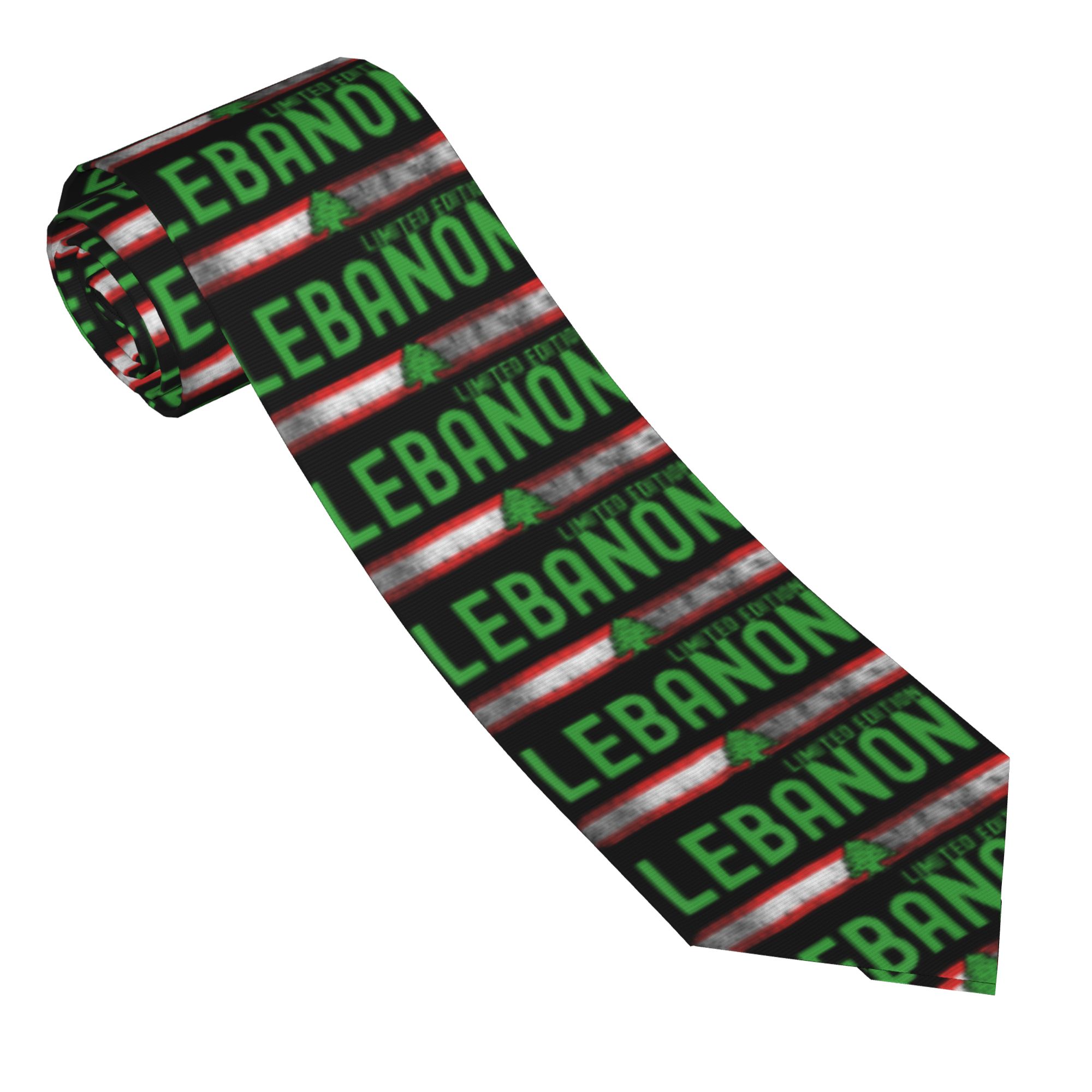 レバノン旗愛国的なレバノンネクタイデザインネクタイクールファ - Men Accessories Lebanon のレビューと価格