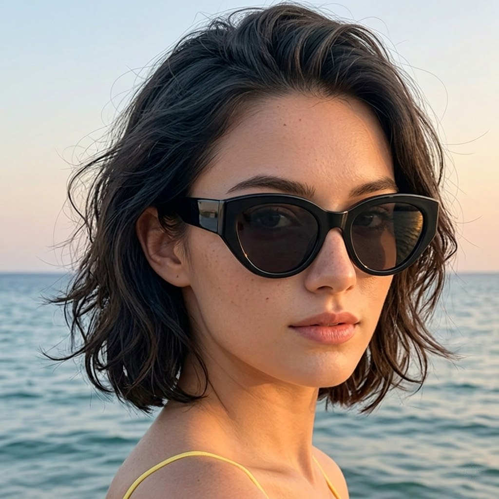 女性男性クラシックキャットアイ偏光サングラス高品質フレーム高 - Quality Men'S Accessories のレビューと価格