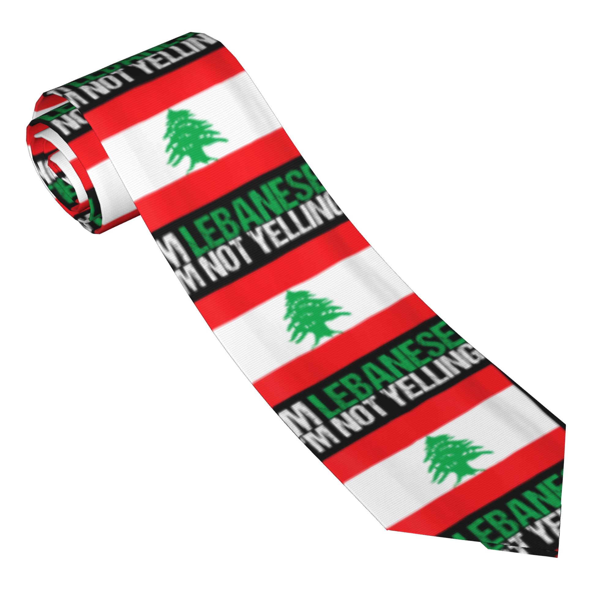 メンズネクタイ「I'm Not Yelling」レバノン国旗 - Men Accessories Lebanon のレビューと価格