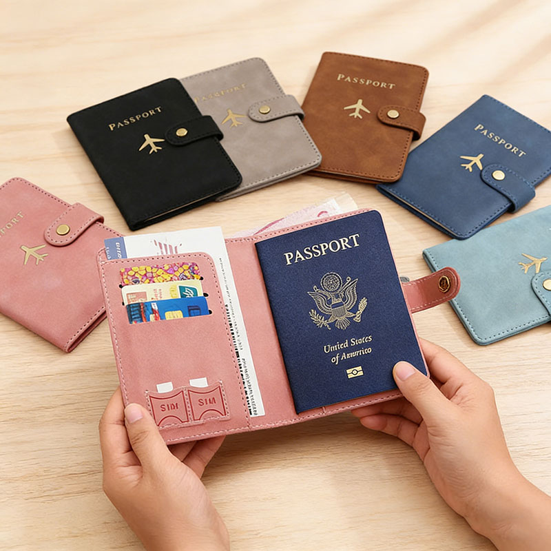 レザーパスポートホルダーカバーケース、旅行必需品、クレジット - Men'S Accessories Case のレビューと価格