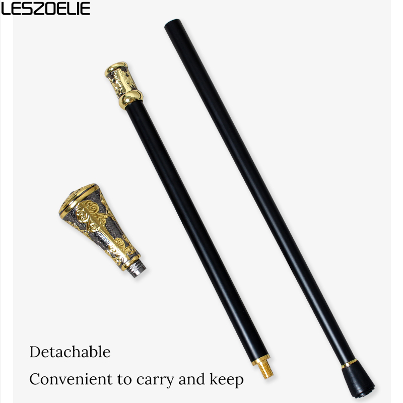 高級ゴールド＆ブラックストレートハンドルウォーキングスティッ - Quality Men'S Accessories のレビューと価格