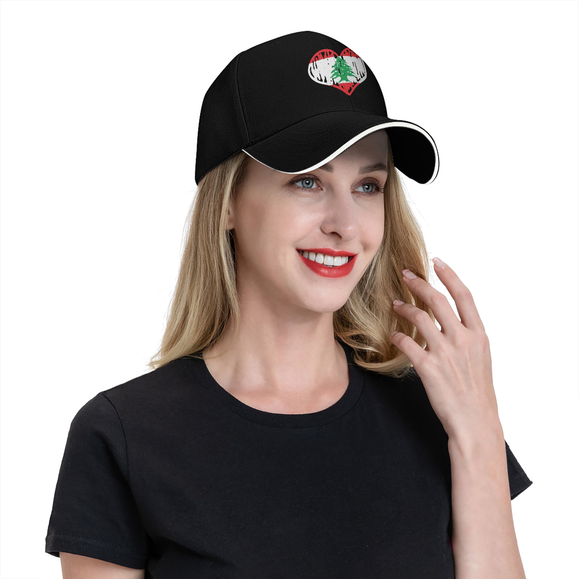 レバノン国旗ハートアクセサリー男性女性野球帽トラック運転手帽 - Men Accessories Lebanon のレビューと価格
