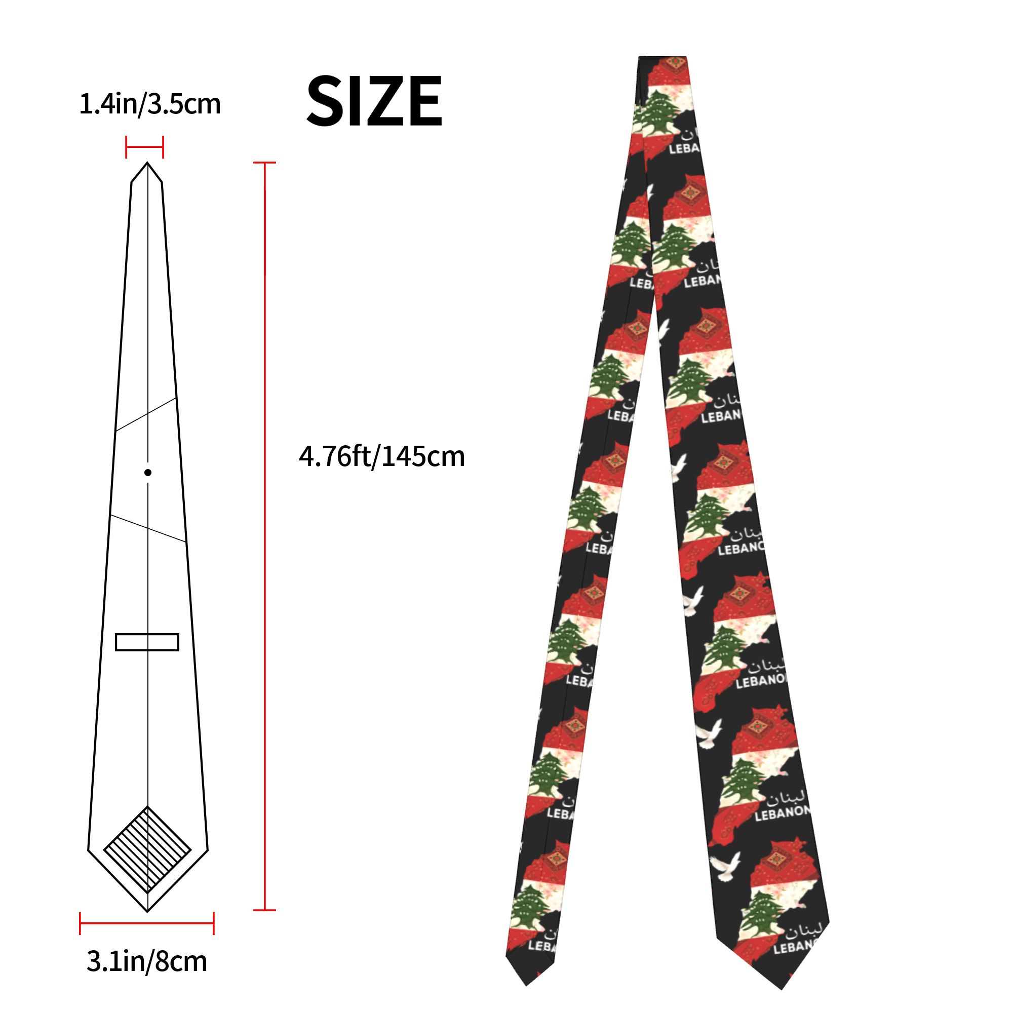 メンズネクタイ レバノン国旗ツリーマップネクタイ ノベルティ - Men Accessories Lebanon のレビューと価格