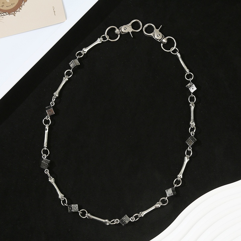 パンクロック・ヒップホップ・ユニセックス・ドッグボーン・ダイ - Men Accessories Chain のレビューと価格