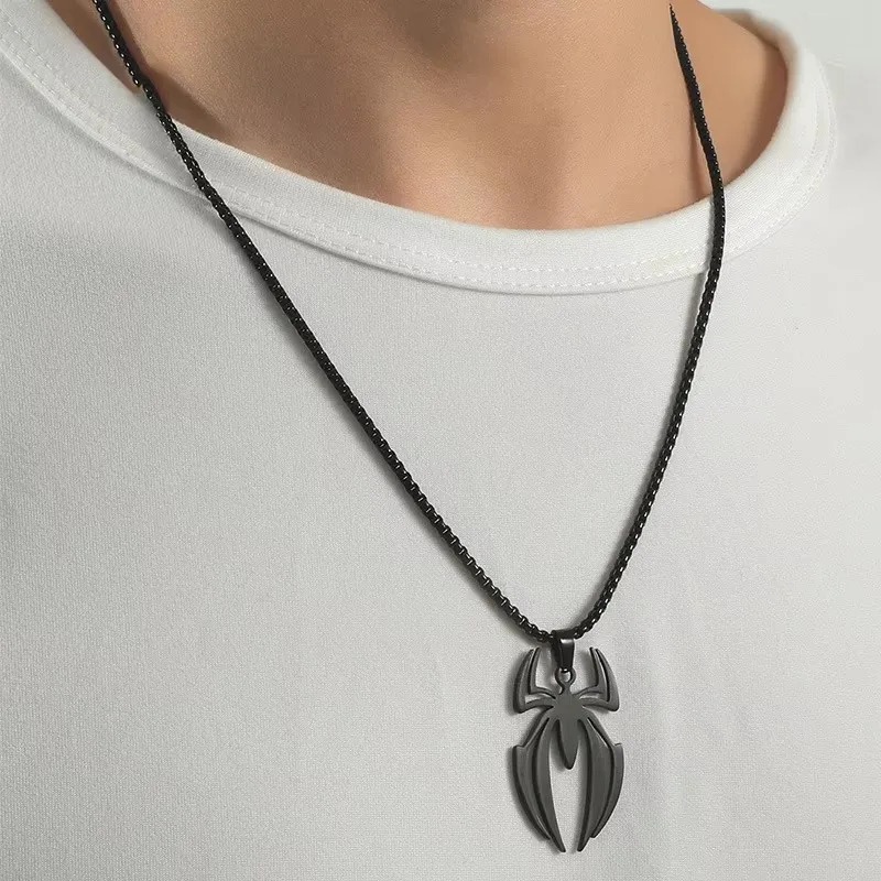 ゴシックスパイダーシェイプネックレスステンレス鋼ペンダントチ - Men Accessories Chain のレビューと価格